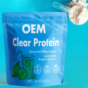 Private Label Limpar Proteína Pó Lemonade 20g Proteína <span class=keywords><strong>Whey</strong></span> Grass-Fed Isolate Zero Açúcar Proteína Frutada de <span class=keywords><strong>Lactose</strong></span> para Mulheres - Product Image 1