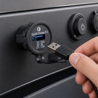 Prise USB 12V 3.0 double prise d'alimentation USB prise de chargeur de voiture bricolage avec interrupteur tactile Intelligent 12V 24V chargeur rapide étanche