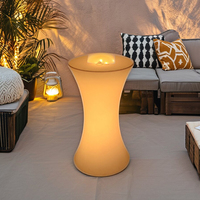 Table de cocktail LED lumineuse pour fêtes, discothèques, meubles d'extérieur rechargeables en LLDPE pour hôtel, restaurant, fête, mariage