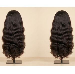 Peluca de Cabello Humano Largo y Ondulado de Lujo, Color Negro Natural, Cabello Virgen, Sin Pegamento, para Mujer, Proveedor de Fábrica al por Mayor, Calidad Premium - Product Image 1
