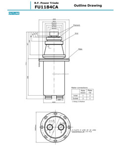 Tube d'oscillation à triode électronique RF FU1184CA d'origine chinoise BEIJING, tube de puissance pour machine haute fréquence - Product Image 4