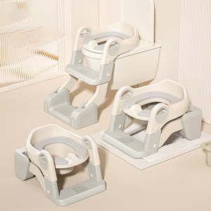 Foldable Plastic Children's Potty <b>Step</b> <b>Stool</b> Baby Toilet Training Aid with Handrails for Boys & Girls Baby Care Appliances - Product Image 3