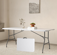 Table pliante populaire en plastique HDPE de 181 cm pour les fêtes en plein air