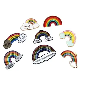 Free Design Logo Custom Gay Pride Metal Hard Enamel Lapel Pins Lesbian Heart Flag Rainbow Lgbt Gay Pride Pins