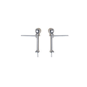Support vide pour boucles d'oreilles en argent plaqué S925, accessoire DIY pour perles et porte-perles, cache JG5459, pour boucles d'oreilles 11-12 mm, taille 4 mm - Product Image 5