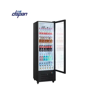 Mini bar de vidro com display de geladeira, refrigerador de bebidas ilha combinada