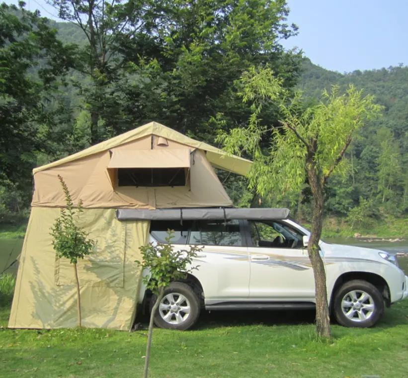 Boa qualidade preço barato ao ar livre de acampamento da lona tejadilho do carro top tenda campista para venda