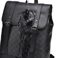ChuongKaiye Nouvelle Arrivée Sac à Dos Unisexe Style Urbain Simple Imperméable Capacité 36-55L avec Coussin d'Air en PVC pour Loisirs