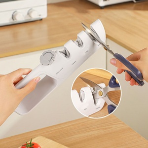 Plastic Professional 3-Stage Handle Kitchen Tool Kitchen White ABS Knife <b>Scissors</b> <b>Sharpener</b> Kitchen Accessories - Product Image 4