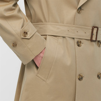 Vente en gros usine 2022 Manteau trench homme slim chaud d'hiver long avec ceinture