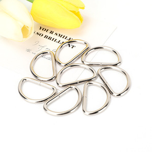 ห่วงรูปตัว D สแตนเลสสตีล สไตล์คลาสสิก สำหรับอุปกรณ์ตกแต่งกระเป๋า DIY - Product Image 1