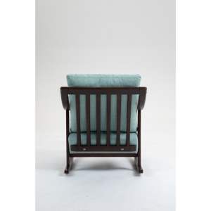 DB Woven Fabric Mid Century Modern Accent Glider Arm Chair Cómodo tapizado de madera maciza para el hogar Oficina Sala de estar - Product Image 6