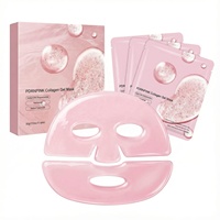 Mascarilla Facial de Gel Rosa PDRN con Colágeno, Rejuvenecedora, Hidratante e Iluminadora para el Cuidado de la Piel