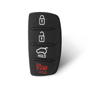 Coussinet en silicone durable à 4 boutons pour télécommande <span class=keywords><strong>de</strong></span> voiture Hyundai – Remplacement <span class=keywords><strong>de</strong></span> coque <span class=keywords><strong>de</strong></span> clé intelligente - Product Image 2
