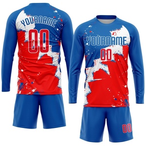Custom voetbal trainingspakken voor heren, 100% polyester, full sublimatie, premium, ademend, sneldrogend, met logo - Product Image 4