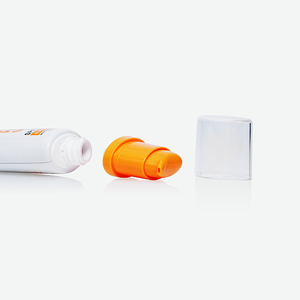 White Oval <b>Plastic</b> Cosmetic <b>Tube</b> With Pump Cap Custom Logo PP Material For Sunscreen And Foundation Packaging - Product Image 1