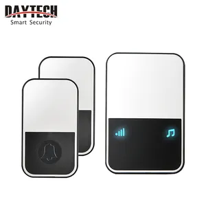 Daytech DB31กระดิ่งประตูไร้สายกันน้ำออดไร้สาย2ปุ่ม1ตัวรับสัญญาณขายส่งออดไร้สายแหวน