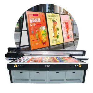 China fabricante 2.5*1.3m i3200 ricoh gen5 gen6 cabeças led uv liso impressora de vidro máquina