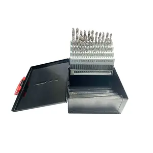 High Speed Steel Numbered Drill Bit Set 60pcs Wire Gauge 1 to 60, #1-60 For Metal Drilling