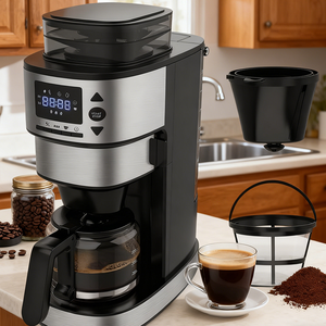 Cafetera Eléctrica Portátil de Goteo, 1300w, con Función de Mantener Caliente, Ajuste de Grosor de Molienda, Automática, para Espresso, Superventas - Product Image 1