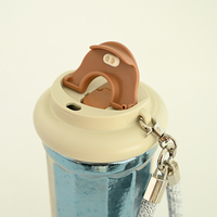Gobelet à café en titane pour étudiants, 420 ml, à double paroi, isolé sous vide, sans BPA, anti-fuite, avec couvercle