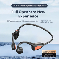 Écouteurs Sportifs Sans Fil Open Ear BT 5.4 JL à Conduction Aérienne 16 Heures Autonomie Extérieur Fitness Stéréo Panoramique Micro Commande Tactile LED