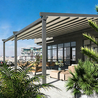 Auvent rétractable complet en cassette, manuel, en aluminium et PVC, luxe, imperméable, protection UV, pour extérieur, balcon, villa, jardin, cour