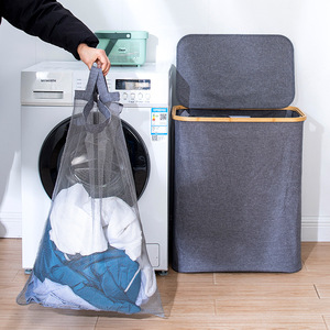 Collapsible Laundry <b>Basket</b> Oxford Cloth <b>Rectangle</b> Foldable Bathroom <b>Storage</b> Clothes Organizer - Product Image 1