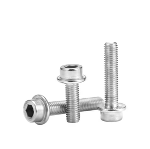 Vite a testa esagonale incassata con flangia completa in acciaio inossidabile metrico DIN251 G4053, grado 10.9 12.9, finitura zincata/lucida JETE - Product Image 1