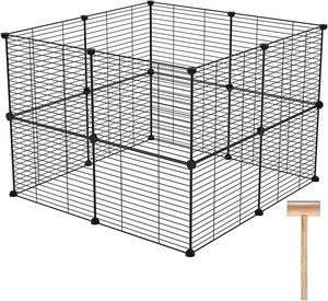 <span class=keywords><strong>DIY</strong></span>小型動物用ペットサークル 鉄製ケージ 犬猫用 室内用 携帯式ヤードフェンス - Product Image 2