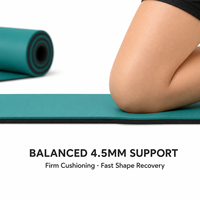 Tapis de yoga en caoutchouc PU 183x68cm 4.5mm rectangulaire antidérapant pour exercices de Pilates, avec logo personnalisé, vente en gros directe usine