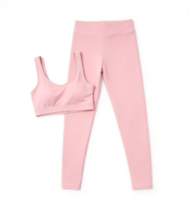 Women's Seamless 2 Piece Yoga Set Sports Bra and Leggings Solid Color Fitness Gym Workout Outfit Breathable Sports Bra and Leggi - Product Image 2