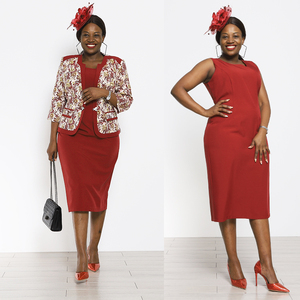 Tenue de cérémonie grande taille pour femmes africaines, ensemble veste en brocart, vêtements de dimanche turcs - Product Image 4