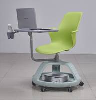 Formation École Salle De Classe Meubles Étudiants Chaise Formation Pp Roues Chaise Chaise De Bureau Avec Table D'écriture