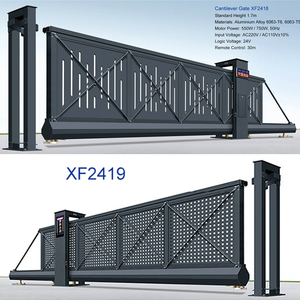 Puerta Corredera Cantilever Sin Riel PROUD Modelo XF2408 de Aleación de Aluminio de hasta 2.5m, No Requiere Riel Deslizante Sobre <span class=keywords><strong>la</strong></span> Entrada de Vehículos - Product Image 4