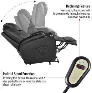<span class=keywords><strong>Fauteuil</strong></span> inclinable sans accoudoirs haut de gamme avec massage chauffant, <span class=keywords><strong>en</strong></span> <span class=keywords><strong>cuir</strong></span> et gel, pour salon - Product Image 4