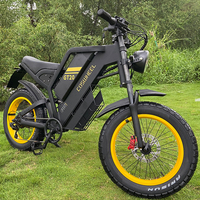 Almacén DE LA UE 2024 nueva motocicleta bicicleta eléctrica 1000W 2000W 20 pulgadas bicicleta de grueso neumático todoterreno 48V 60V 25AH bicicleta de montaña eléctrica