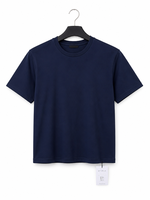 T-shirt Femme Coton Spandex Col Rond Coupe Ample Manches Courtes Couleur Unie Minimaliste Vente en Gros Fournisseur