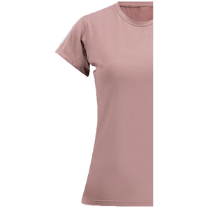 T-shirt à manches courtes col rond pour femme, style streetwear, respirant, écologique, en coton biologique gris, uni, en molleton - Product Image 6