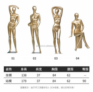 ชุดชั้นในสุดเซ็กซี่สุดหรูทำจากไฟเบอร์กลาสชุดเดรสสีขาวสีทองสำหรับผู้หญิงหุ่นจำลองแบบยืนเต็มตัว - Product Image 4