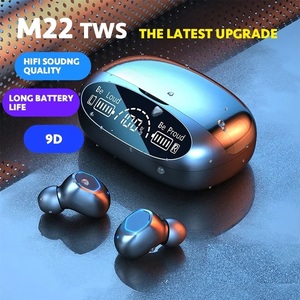 Hot Audifonos M22 TWS Auriculares inalámbricos 9D Auriculares M10 Auriculares intrauditivos True Stereo 5,2 F9-5 Pantalla LED impermeable TWS - Product Image 4