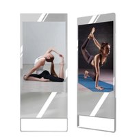 LIFEWATCH LW55SK-M 55" 4K Caméra à détecteur de mouvement pour exercice, gym, fitness, support au sol, écran LCD intelligent, verre capacitif tactile numérique