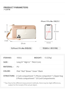 Portefeuille pour <span class=keywords><strong>téléphone</strong></span> portable TAOMICMIC Myanmar, sans frais de douane, logo personnalisé, porte-monnaie pour femmes, pochette pour argent, portefeuille minimaliste pour femmes - Product Image 2