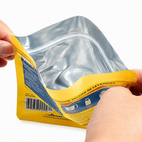 Feuchtigkeitsbeständige Flachbodenbeutel mit Reißverschluss in individuellem Farbdesign, Verpackungsbeutel für Mehl, Snacks und Gewürze, Mylar-Beutel