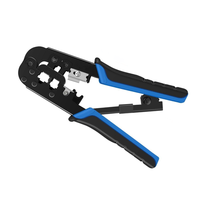 Herramienta de crimpado de cables LAN RJ45 de alta precisión, fuerza de crimpado uniforme, compatible con conectores de red y teléfono estándar 8P8C 6P6P