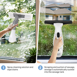 Electric Water Absorbing Window Glass Cleaner Window <b>Squeegee</b> Portable Household with Spray Bottle - Product Image 6