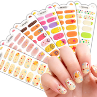 Autocollants d'ongles en gel semi-durcis personnalisés non toxiques, 22 embouts, sans UV, pour enfants, sans HEMA, sans TPO, conformes SGS EN71, enveloppes d'ongles sûres pour la vente en gros