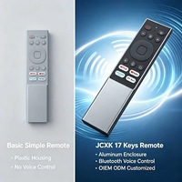 Control Remoto por Voz de 17 Teclas Personalizado OEM ODM de Fábrica JCXK con Carcasa de Aluminio para Android TV Box