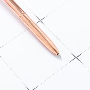 Stylo à bille vintage en métal avec plume d'autruche blanche - Product Image 4