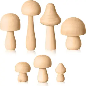 Wooden Peg Doll Unfinished Craft Peg Dolls Wood Mushroom Diy Toy Home Arts Painting Wood Craft